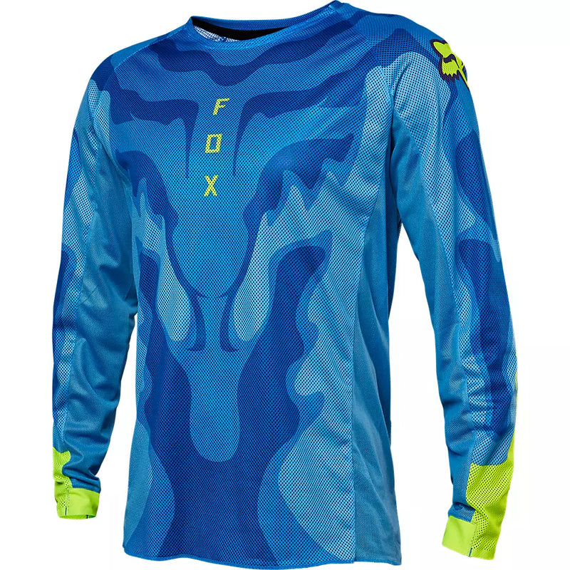 FOX Polera Moto Airline Exo Azul/Amarillo - Rideshop