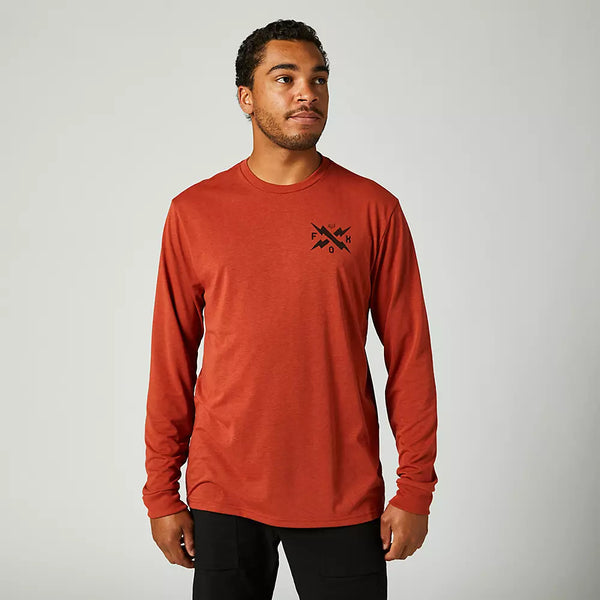 FOX Polera Lifestyle Calibrated Manga Larga Rojo - Rideshop