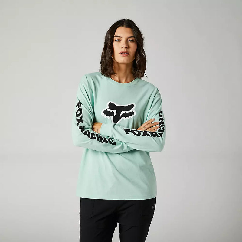 FOX Polera Lifestyle Mujer Karrera Manga Larga Verde Agua - Rideshop