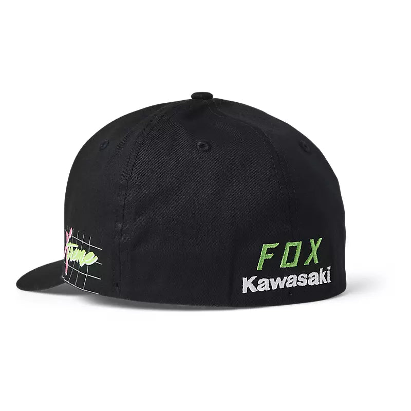 FOX Gorro Jockey Lifestyle Kawasaki Jet Ski Flexfit Negro - Rideshop