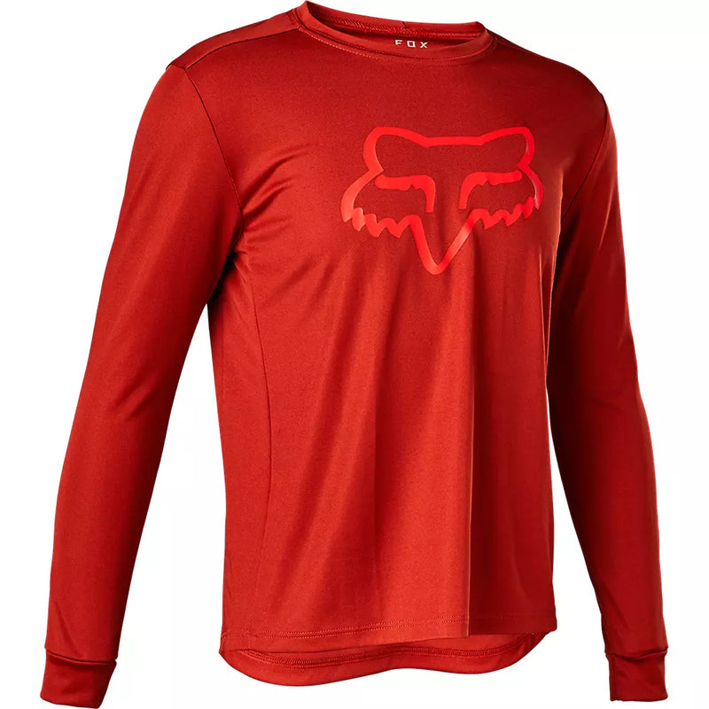 FOX Polera Bicicleta Niño Ranger Manga Larga Rojo - Rideshop