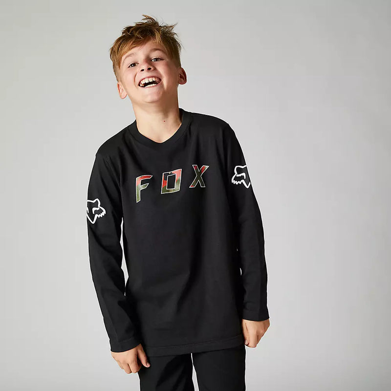 FOX Polera Lifestyle Niño BNKR Manga Larga Negro - Rideshop