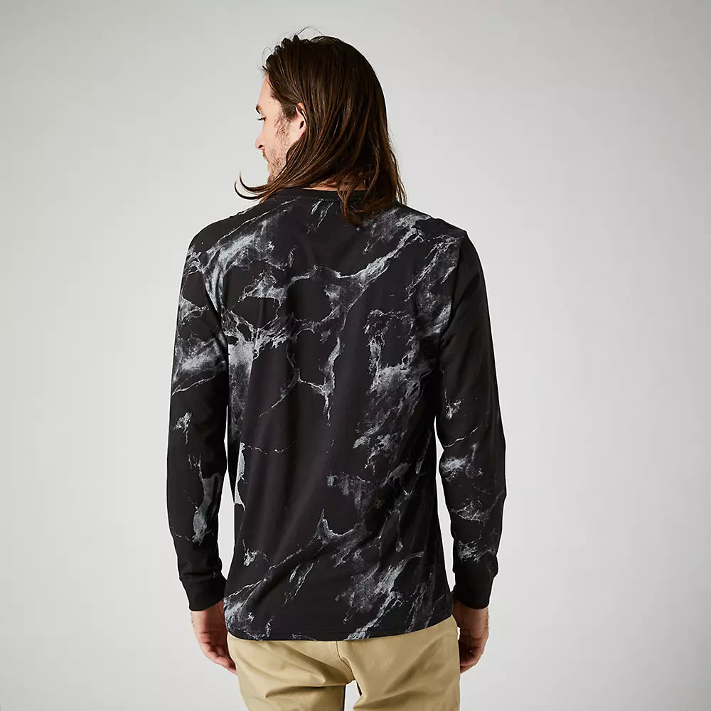 FOX Polera Lifestyle Karrera Manga Larga Negro - Rideshop