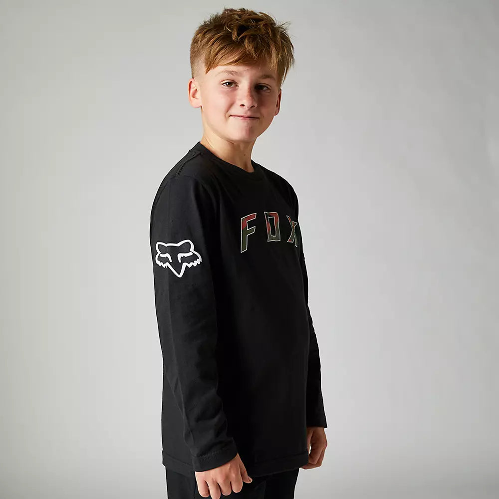 FOX Polera Lifestyle Niño BNKR Manga Larga Negro - Rideshop