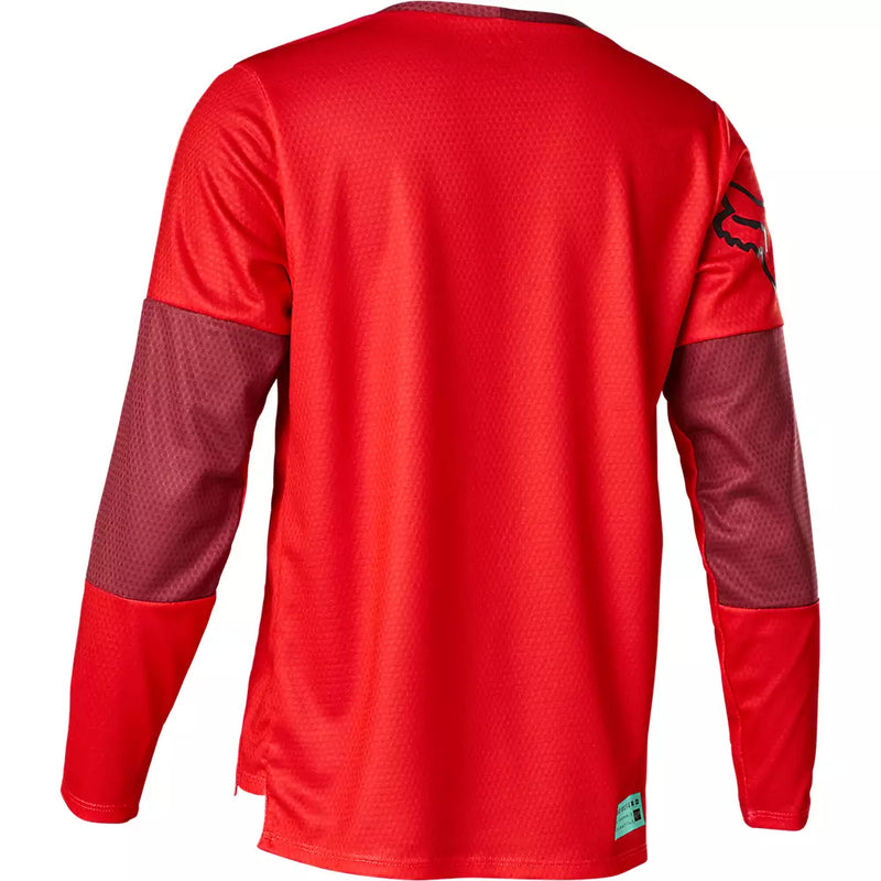 FOX Polera Bicicleta Niño Defend Moth Rojo - Rideshop