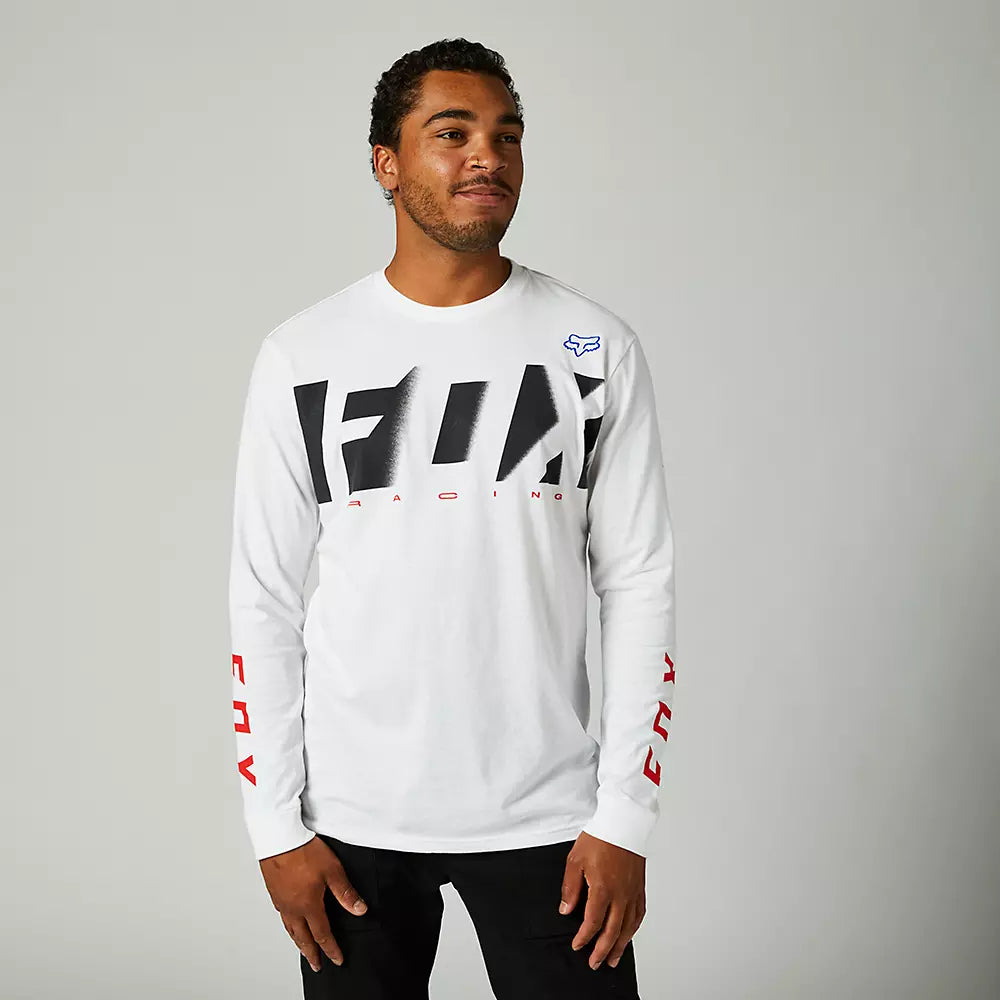FOX Polera Lifestyle RKANE Manga Larga Blanco - Rideshop