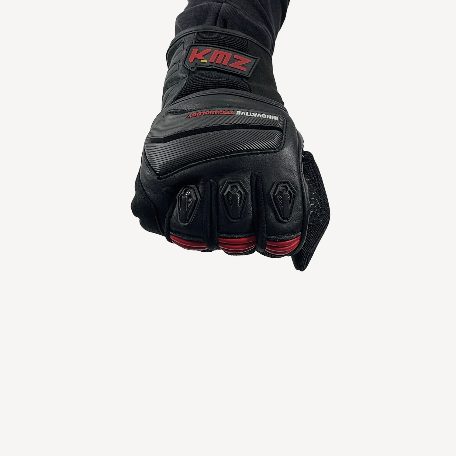 Guantes Moto Calle Raptor LI Negro/Rojo KMZ - Rideshop