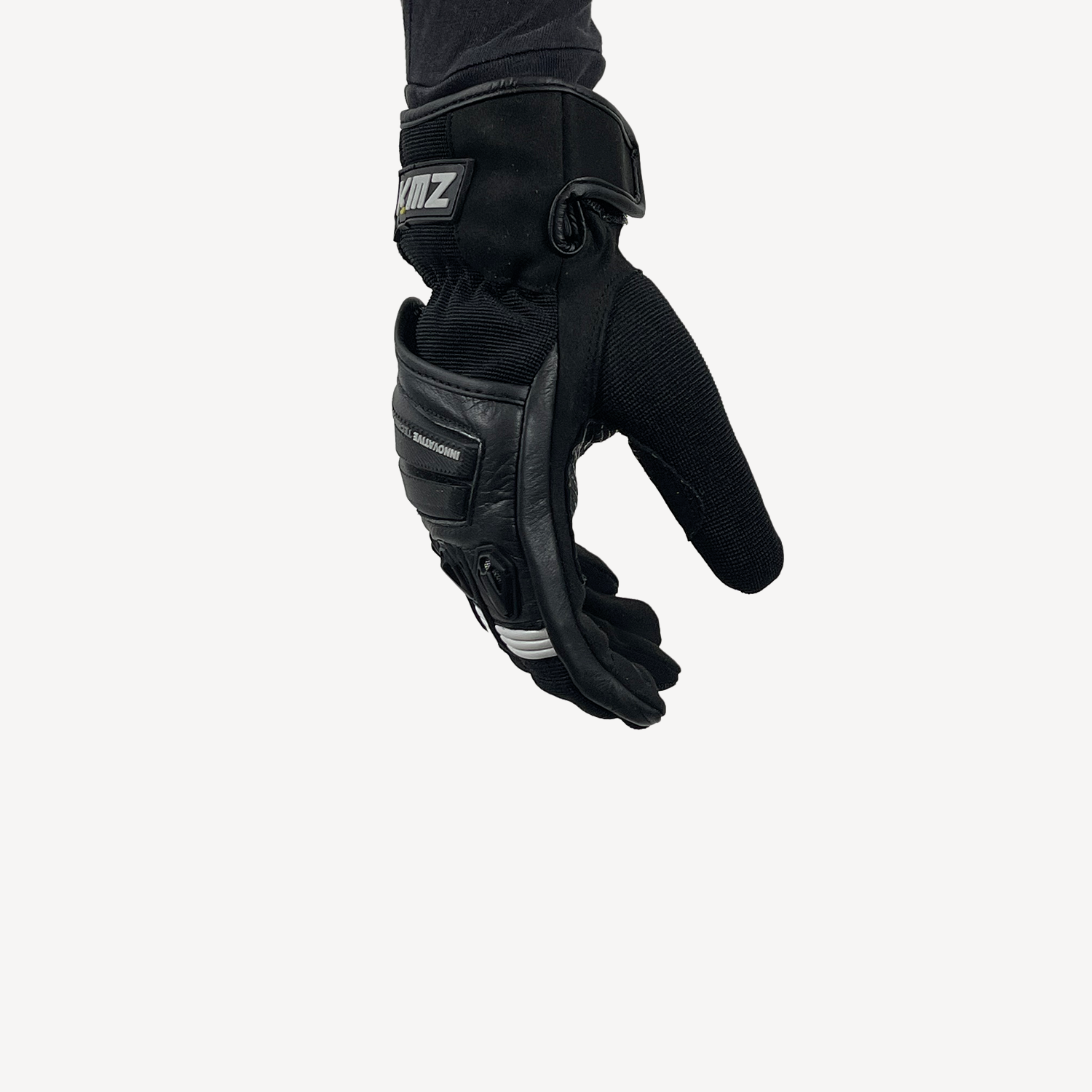 Guantes Moto Calle Raptor LI Negro/Blanco KMZ - Rideshop