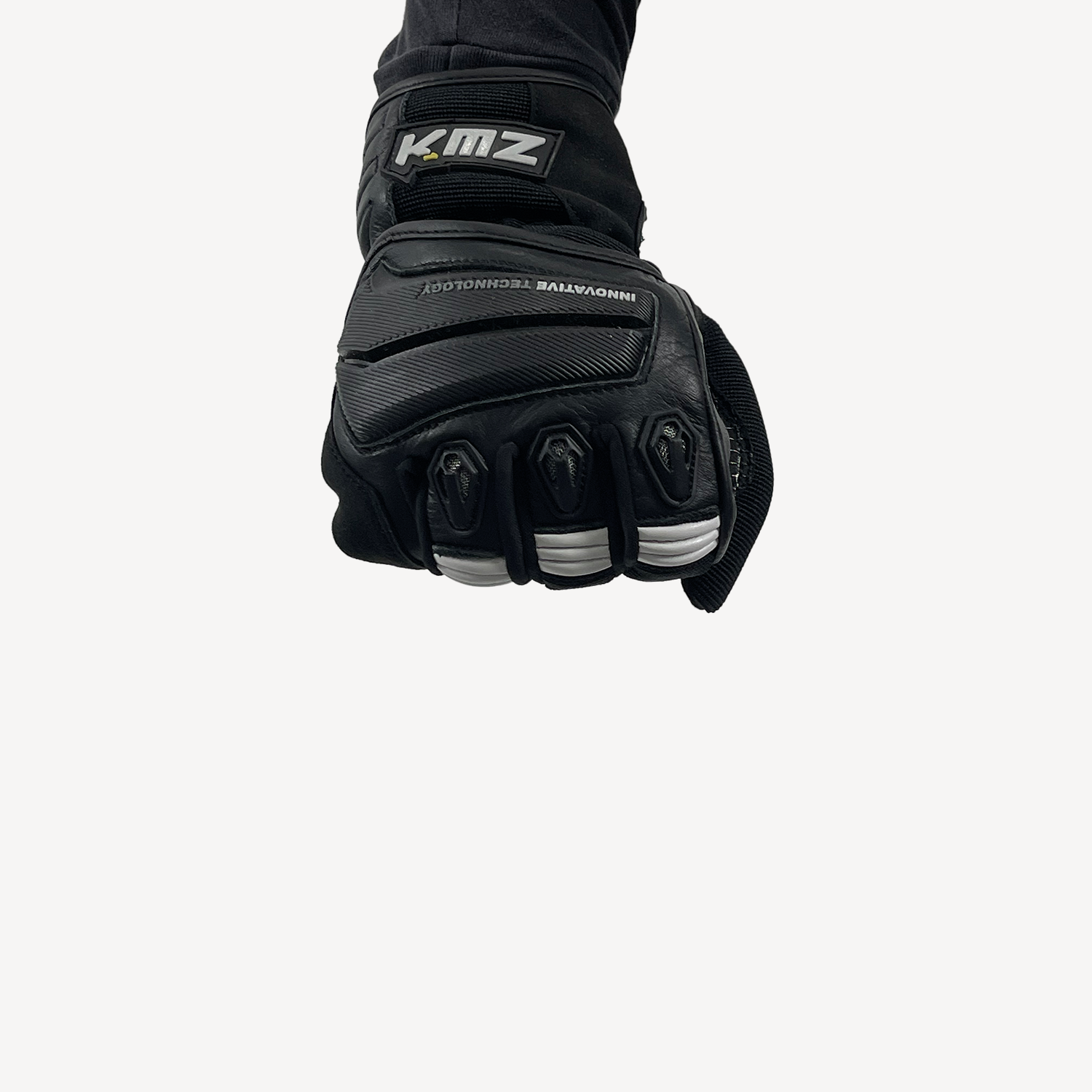 Guantes Moto Calle Raptor LI Negro/Blanco KMZ - Rideshop