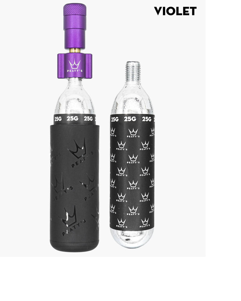 Peaty's Kit CO2 para Inflado Neumaticos 25G Morado - Rideshop