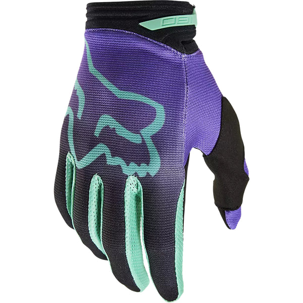 FOX Guantes Moto 180 TOXSYK Negro/Morado/Celeste - Rideshop