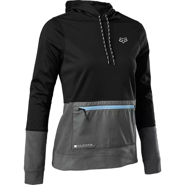 FOX Poleron Bicicleta Mujer Ranger Windbloc® Negro/Gris - Rideshop