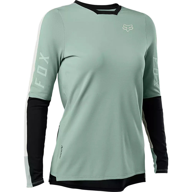 FOX Polera Bicicleta Mujer Defend Pro Manga Larga Gris - Rideshop