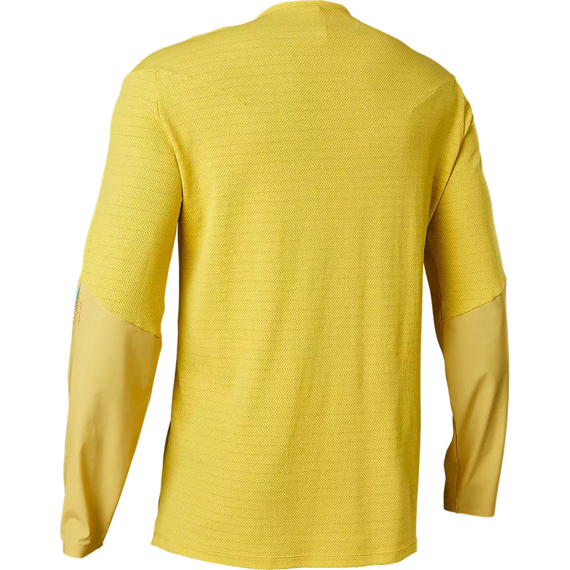 FOX Polera Bicicleta Flexair Pro Manga Larga Amarillo - Rideshop