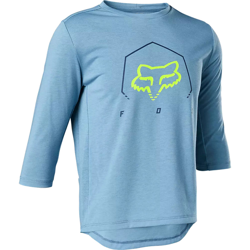 FOX Polera Bicicleta Niño Drirelease® 3/4 Azul - Rideshop