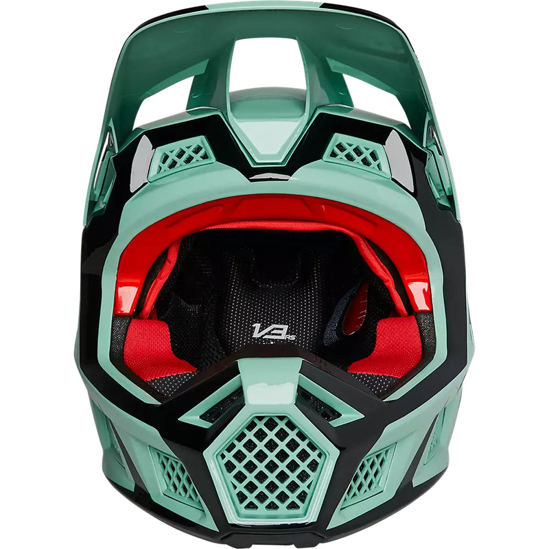 FOX Casco Moto V3 RS DVIDE Verde Agua - Rideshop