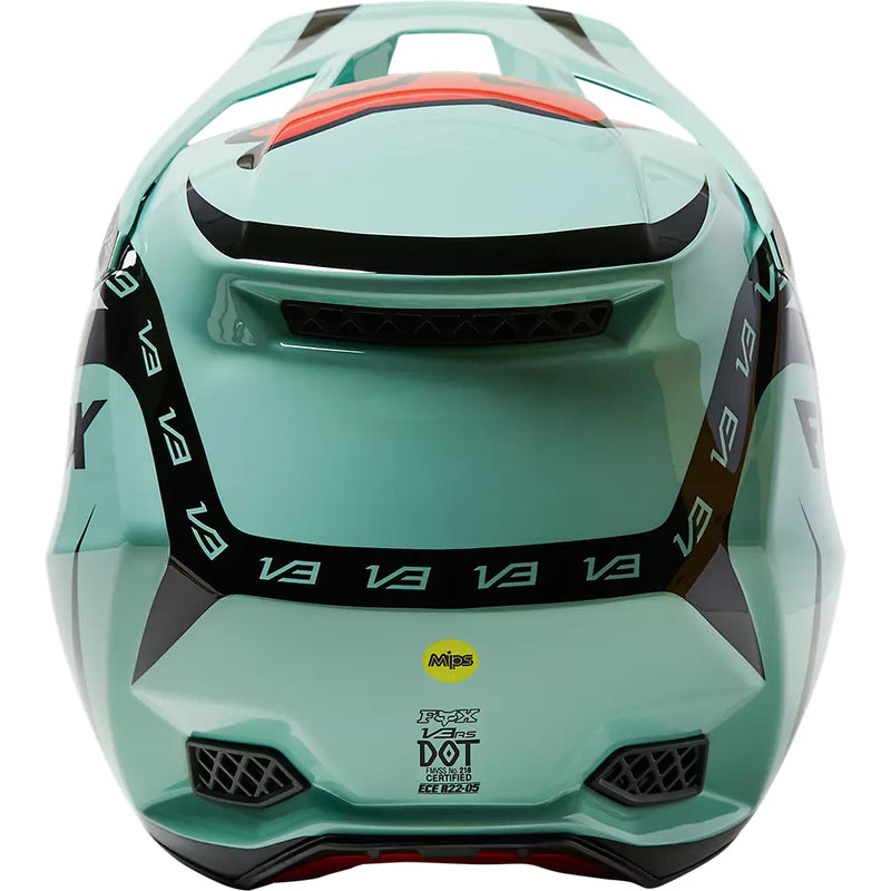 FOX Casco Moto V3 RS DVIDE Verde Agua - Rideshop