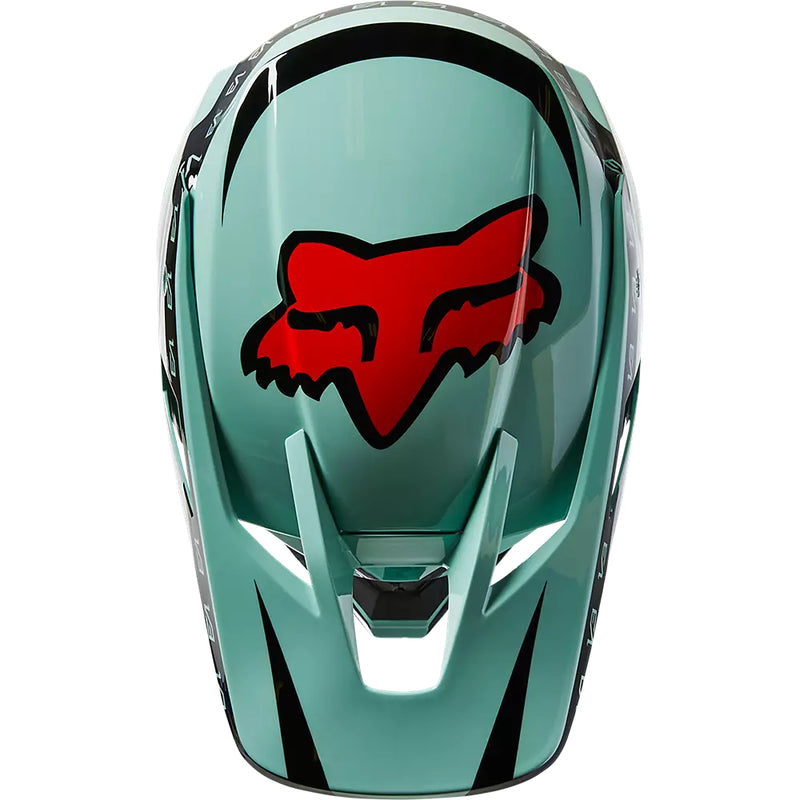 FOX Casco Moto V3 RS DVIDE Verde Agua - Rideshop