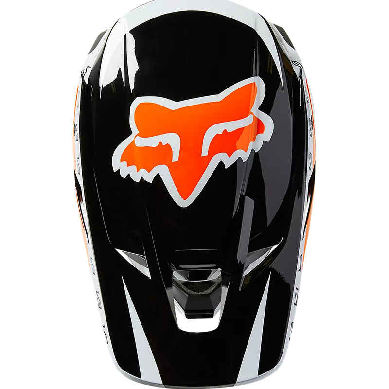 FOX Casco Moto V3 RS DVIDE Negro/Naranjo - Rideshop