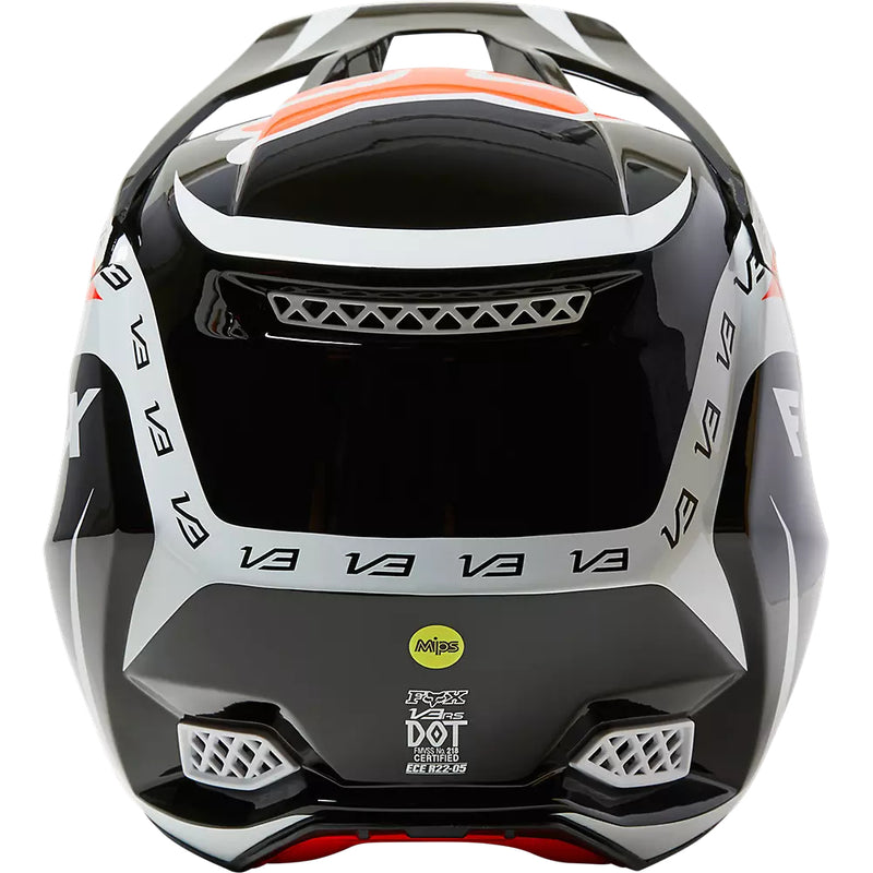 FOX Casco Moto V3 RS DVIDE Negro/Naranjo - Rideshop