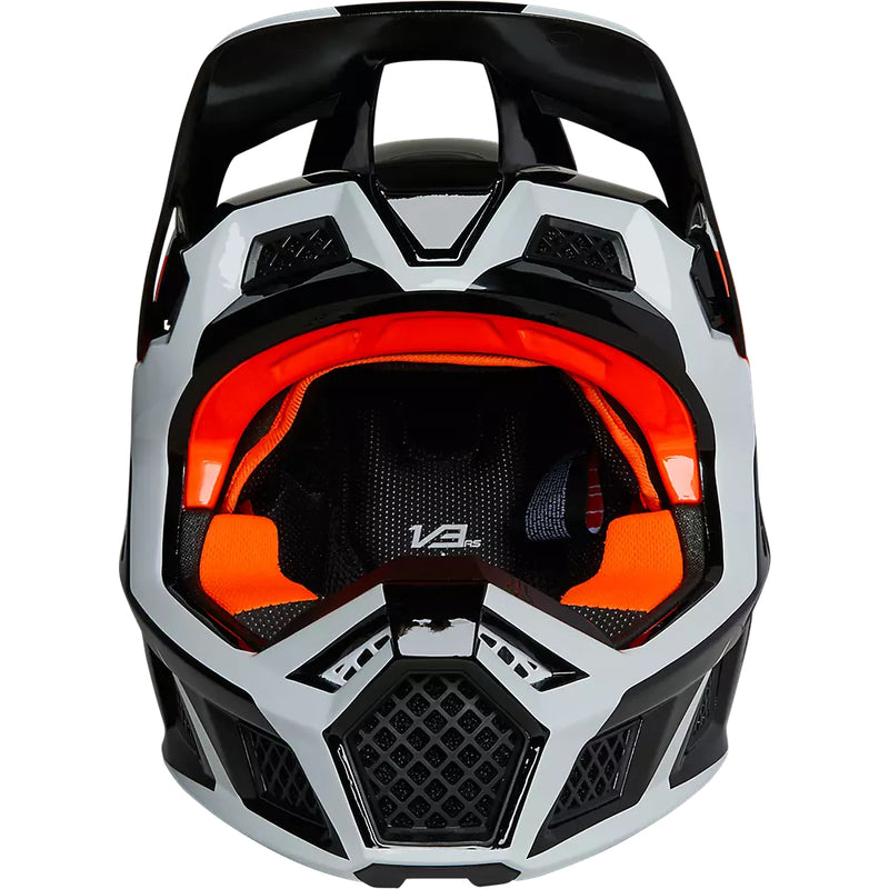 FOX Casco Moto V3 RS DVIDE Negro/Naranjo - Rideshop