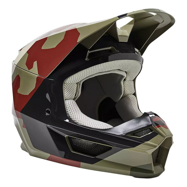 FOX Casco Moto Niño V1 BKNR Camo Verde - Rideshop