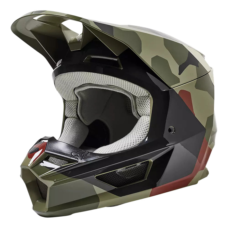 FOX Casco Moto Niño V1 BKNR Camo Verde - Rideshop