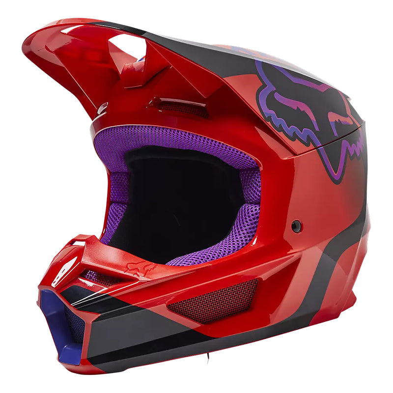 FOX Casco Moto V1 Venz Rojo/Morado - Rideshop