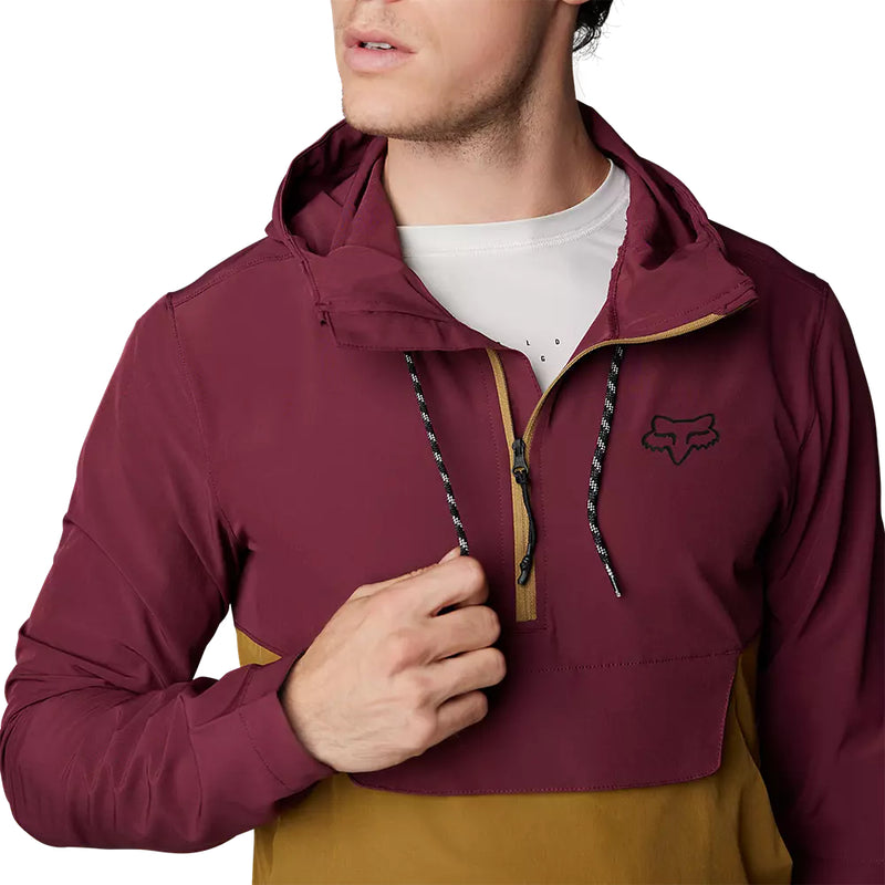 FOX Chaqueta Bicicleta Ranger Wind Pullover Burdeo/Biege - Rideshop