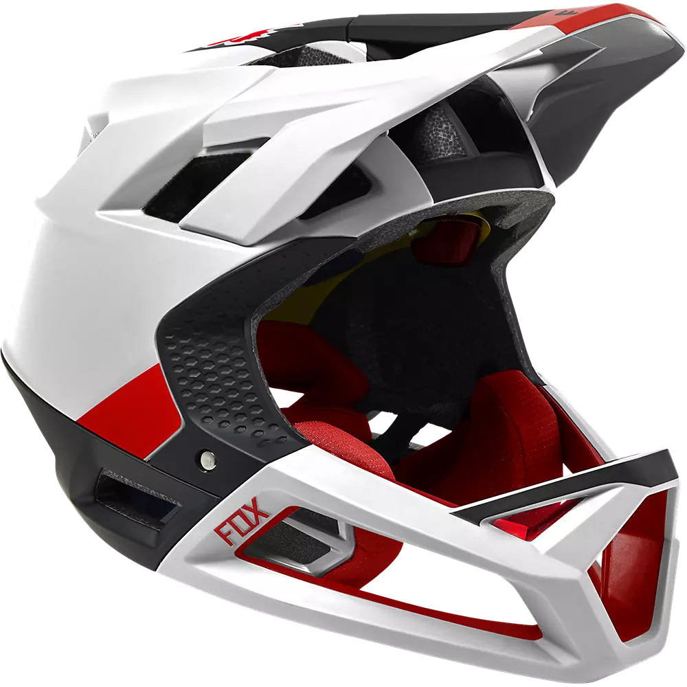 FOX Casco Bicicleta Proframe Blocked Blanco/Negro/Rojo - Rideshop