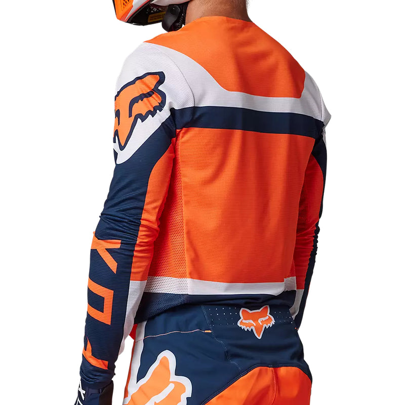 FOX Polera Moto Flexair Efekt Naranjo/Azul/Blanco - Rideshop