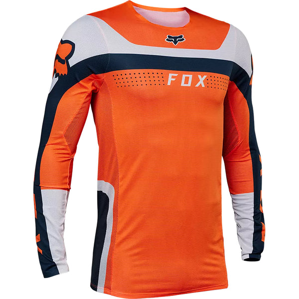 FOX Polera Moto Flexair Efekt Naranjo/Azul/Blanco - Rideshop