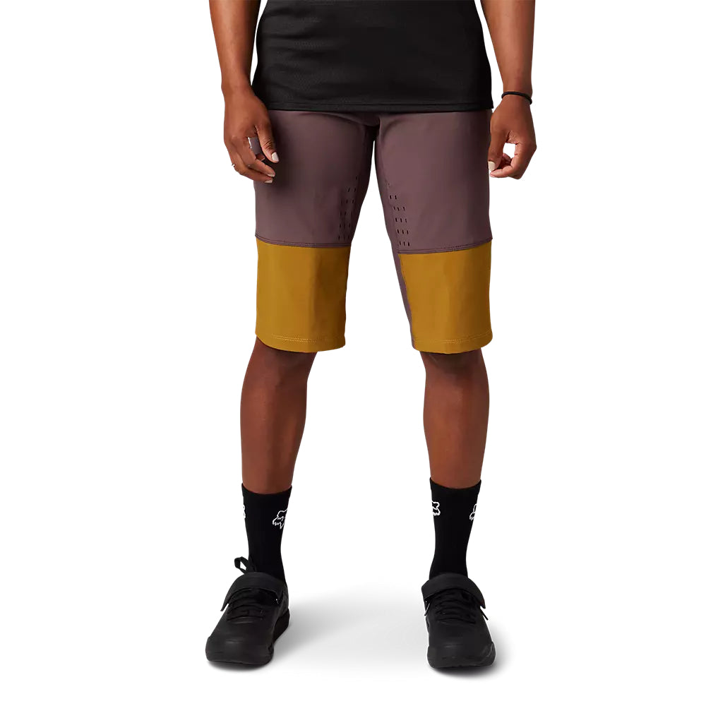FOX Short Bicicleta Mujer Defend Morado/Beige - Rideshop