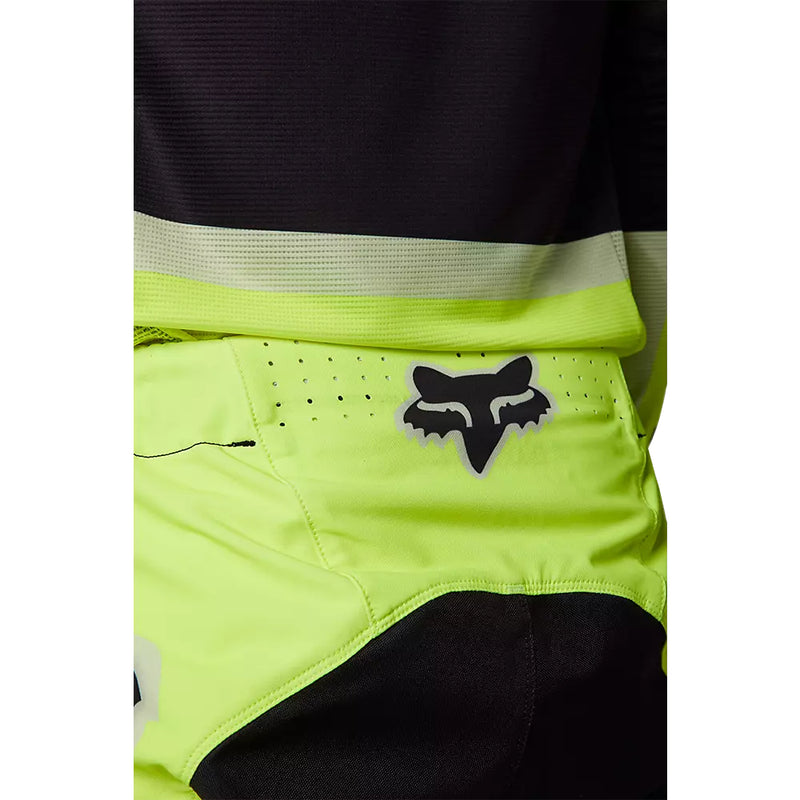 FOX Pantalon Moto Flexair Efekt Negro/Amarillo/Blanco - Rideshop