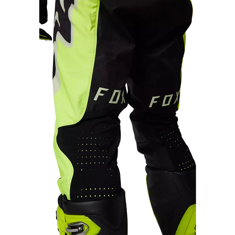 FOX Pantalon Moto Flexair Efekt Negro/Amarillo/Blanco - Rideshop