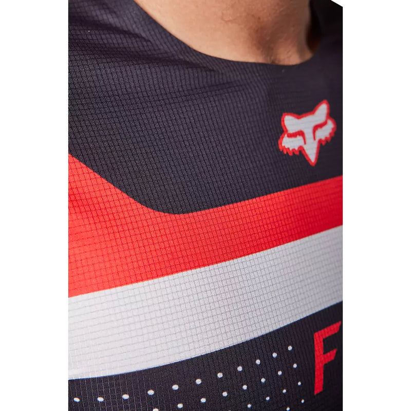 FOX Polera Moto Flexair Efekt Negro/Rojo/Blanco - Rideshop