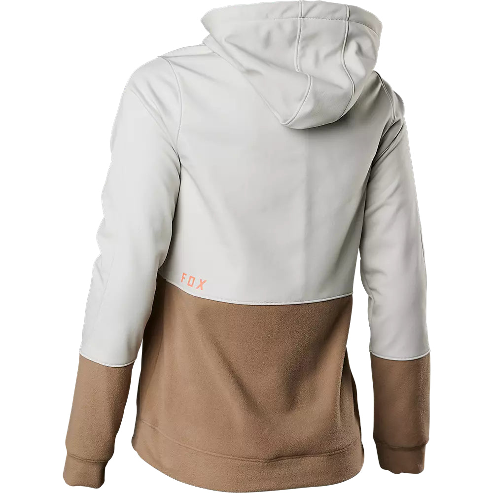 FOX Poleron Bicicleta Mujer Ranger Windbloc® Blanco/Cafe - Rideshop