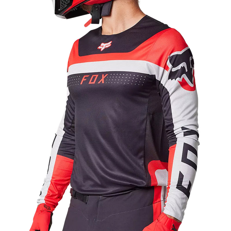 FOX Polera Moto Flexair Efekt Negro/Rojo/Blanco - Rideshop