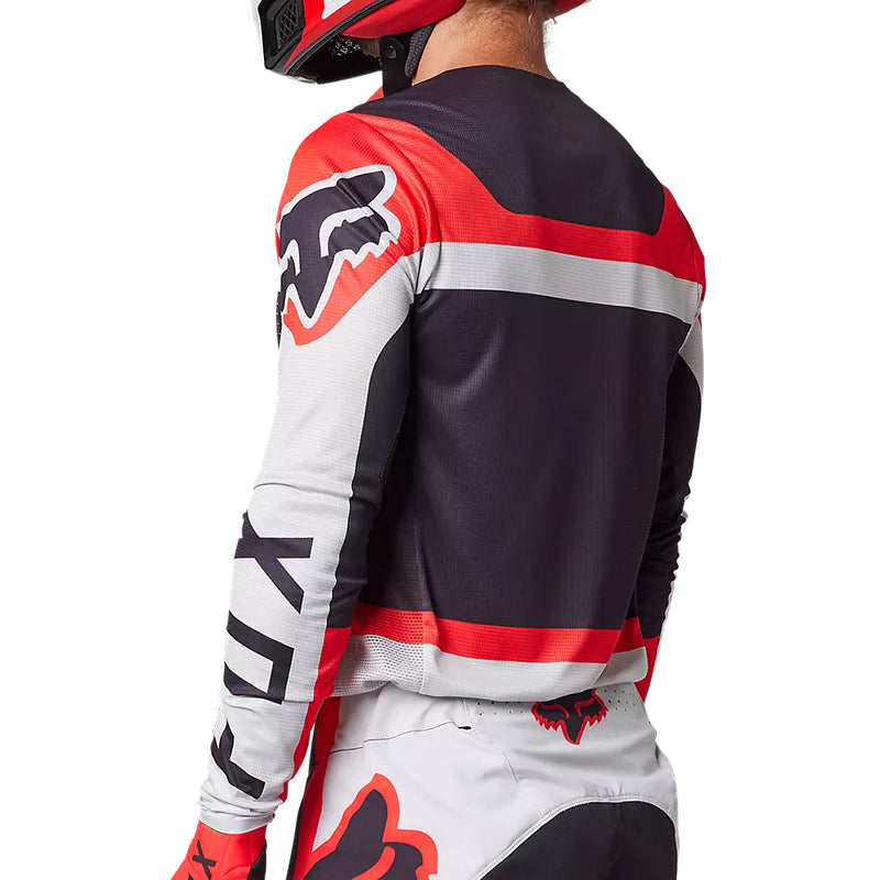 FOX Polera Moto Flexair Efekt Negro/Rojo/Blanco - Rideshop