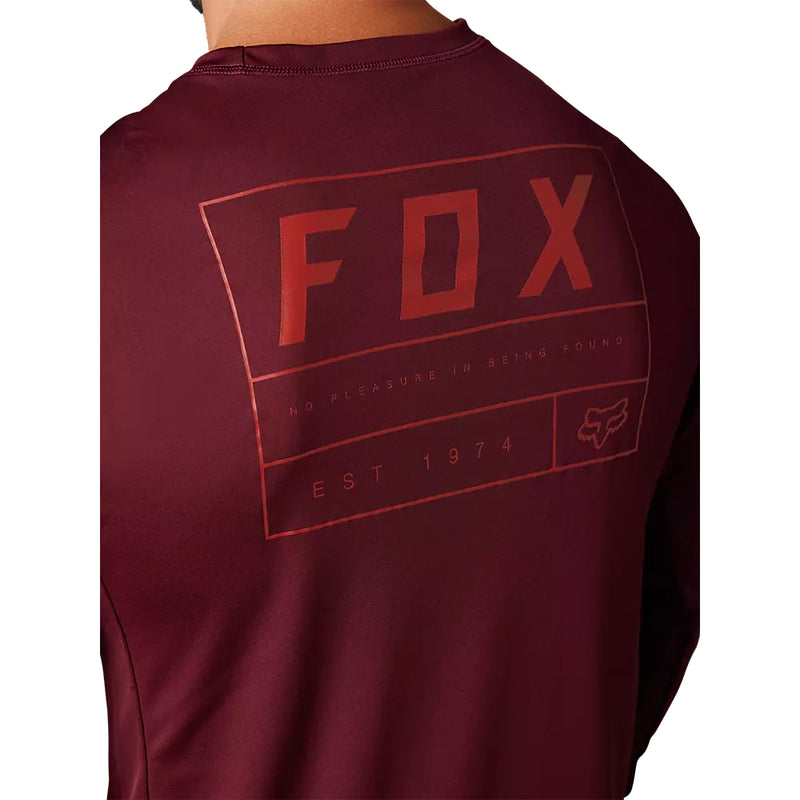 FOX Polera Bicicleta Ranger Swath Manga Larga Burdeo - Rideshop