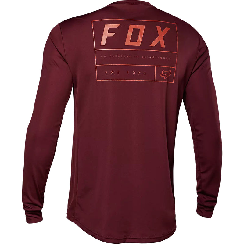 FOX Polera Bicicleta Ranger Swath Manga Larga Burdeo - Rideshop