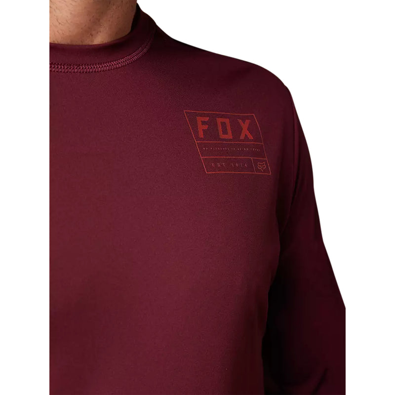 FOX Polera Bicicleta Ranger Swath Manga Larga Burdeo - Rideshop