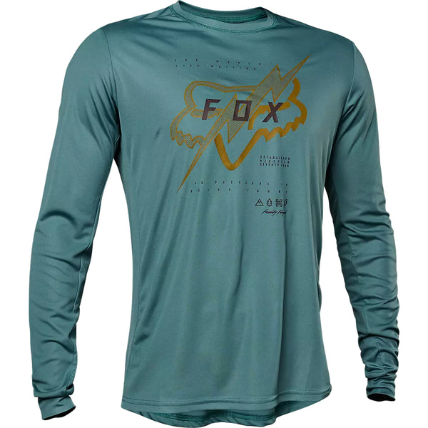 FOX Polera Bicicleta Ranger Jectr Manga Larga Verde - Rideshop