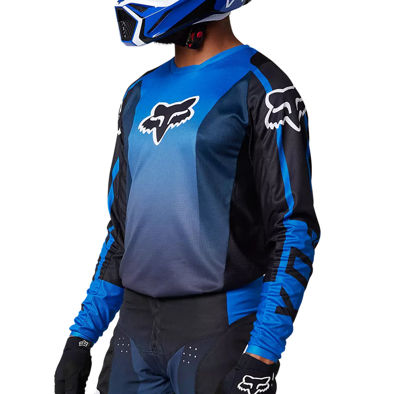 FOX Polera Moto 180 Leed Azul/Negro - Rideshop