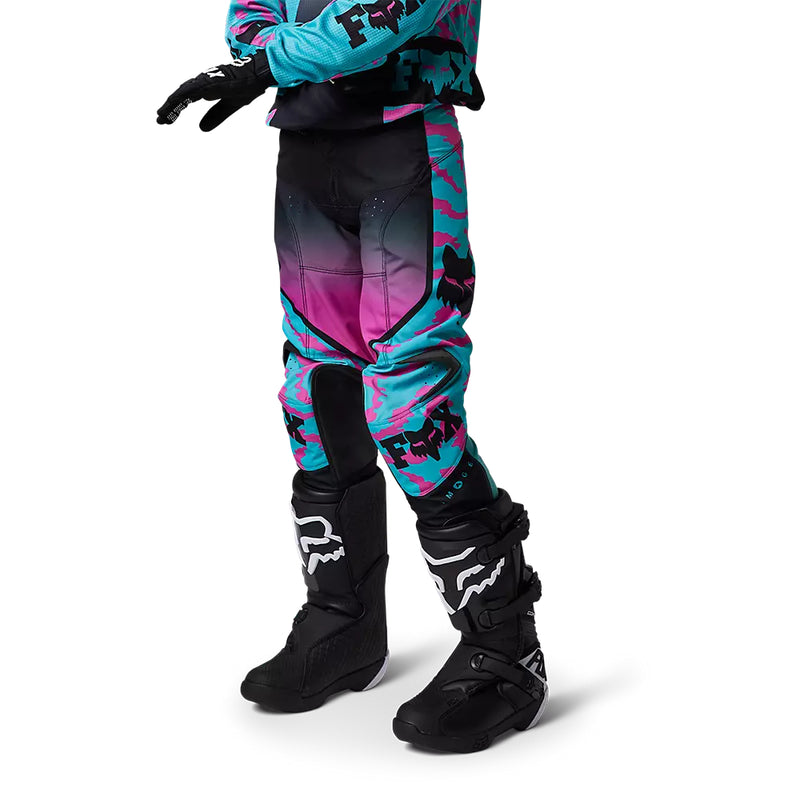 FOX Pantalon Moto Niño 180 Nuklr Celeste/Rosado - Rideshop