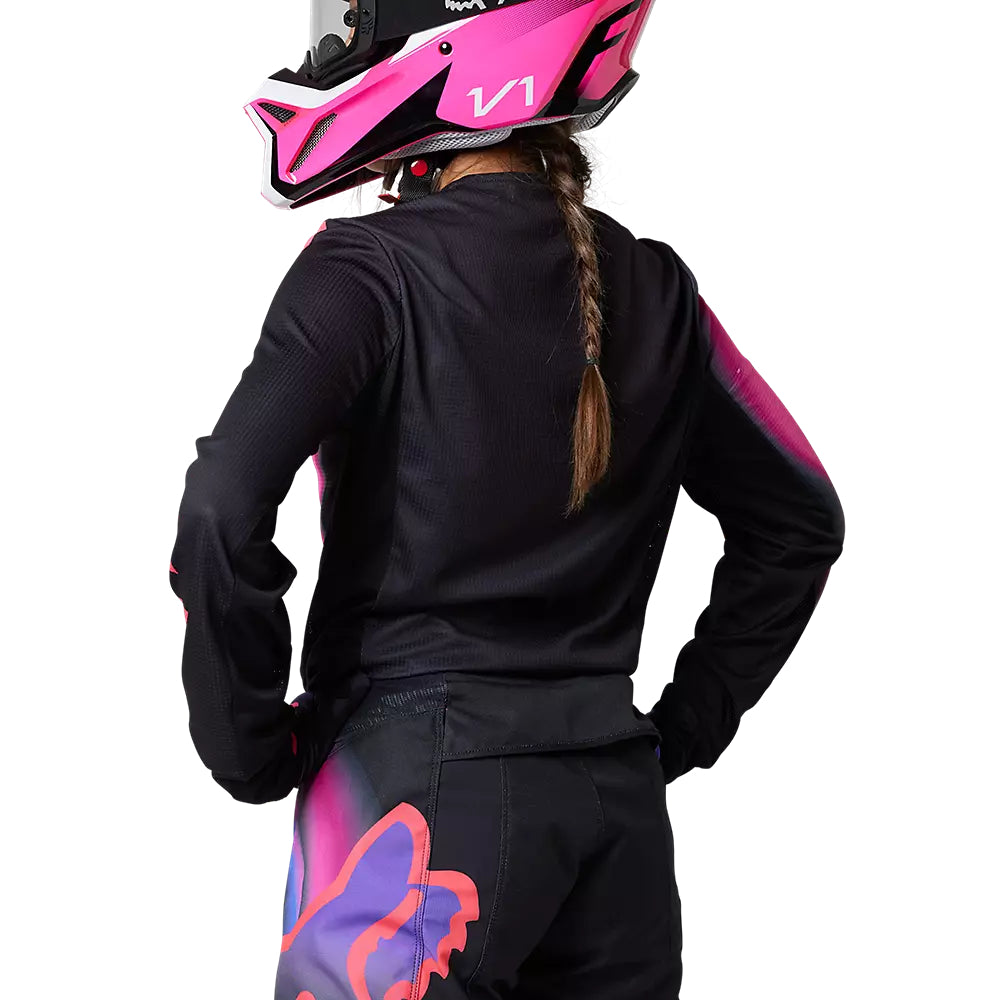 FOX Polera Moto Mujer 180 Toxsyk Negro/Rosado - Rideshop