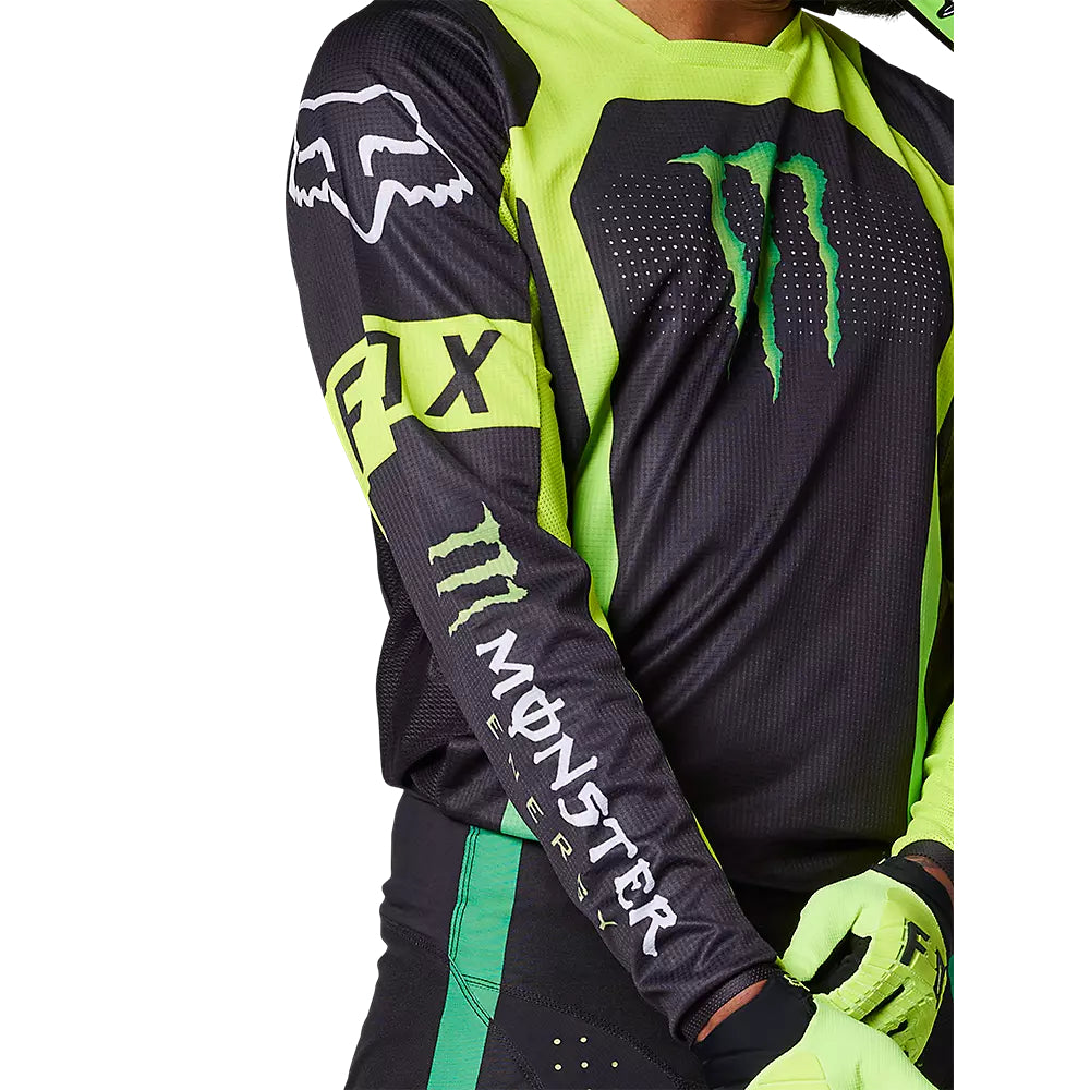 FOX Polera Moto 180 Monster Negro/Verde - Rideshop