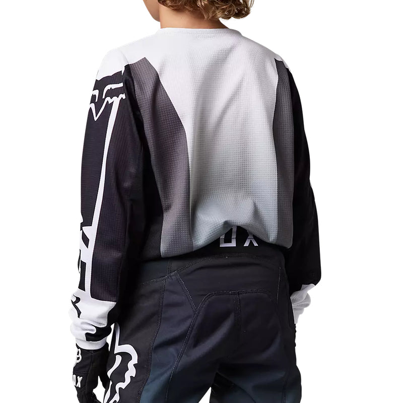 FOX Polera Moto Niño 180 Leed Negro/Blanco - Rideshop