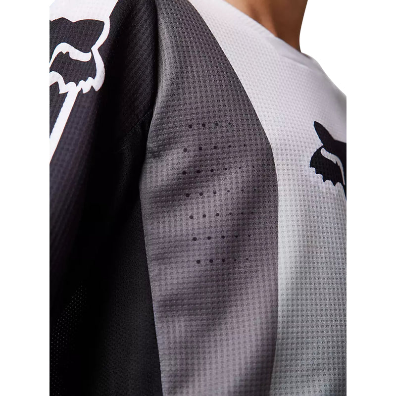 FOX Polera Moto Niño 180 Leed Negro/Blanco - Rideshop