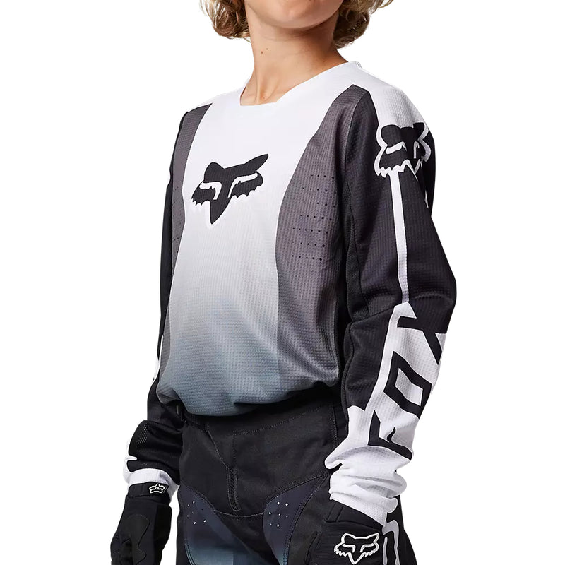 FOX Polera Moto Niño 180 Leed Negro/Blanco - Rideshop